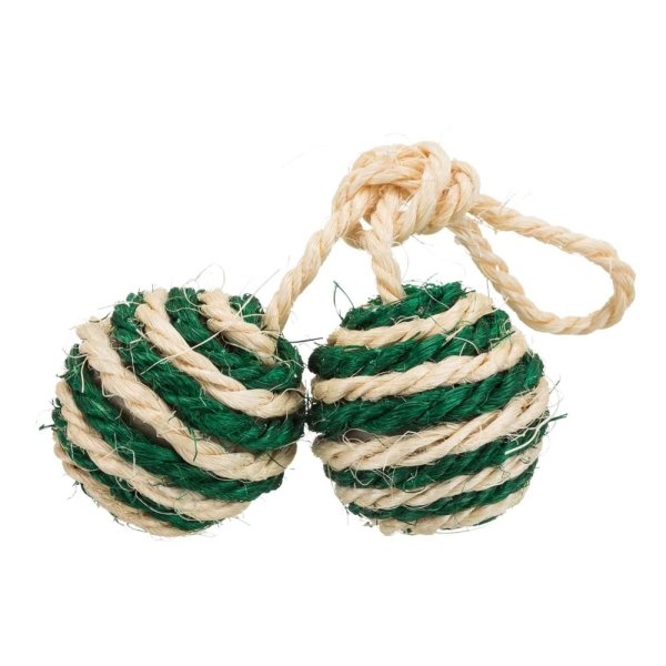 Trixie 2 Balls On A Rope With Catnip