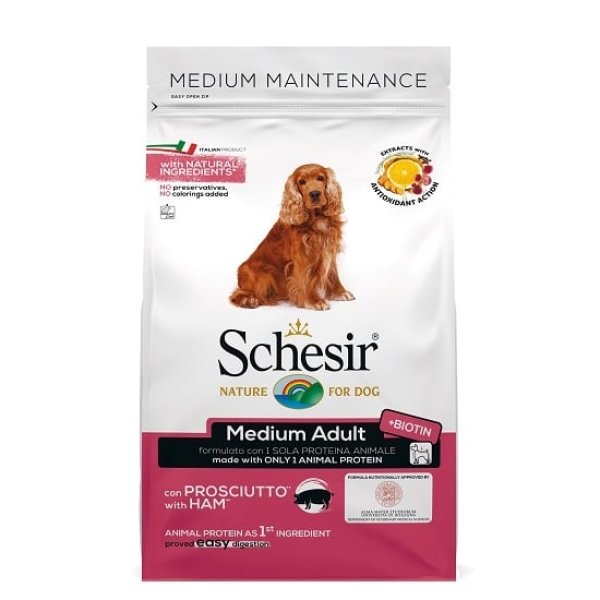 Schesir Dog Medium Adult Ham 3Kg