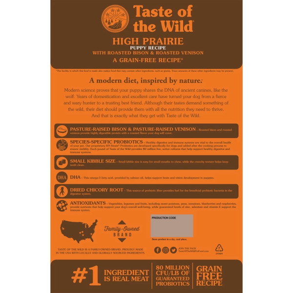 (2kg) (High Prairie Puppy) Recipe with Roasted Bison & Roasted Venison