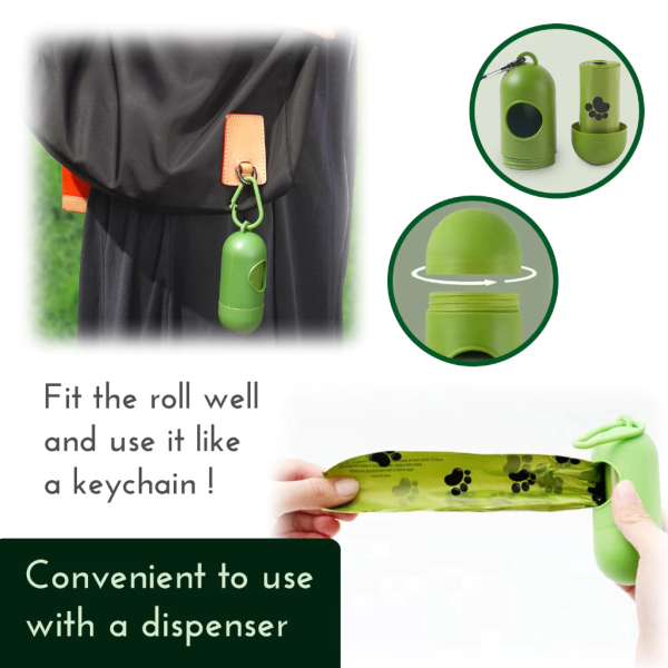 Biodegradable Pet Waste Litter Bag Environment Friendly Portable Travel Scented Poop Bags for Cats Dogs